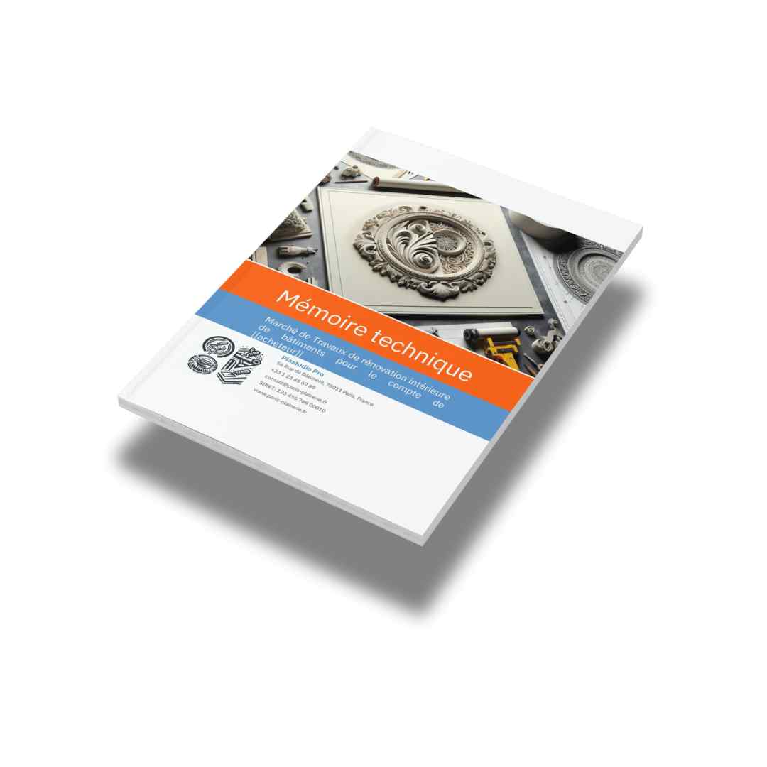 Mémoire technique plâtrerie (Modèle PDF et Word)
